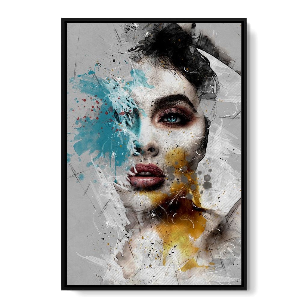 Mixart Female Portrait Canvas Wall Art