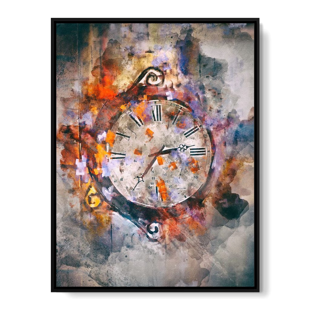 Time Clock Canvas Wall Art