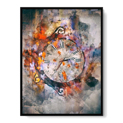 Time Clock Canvas Wall Art