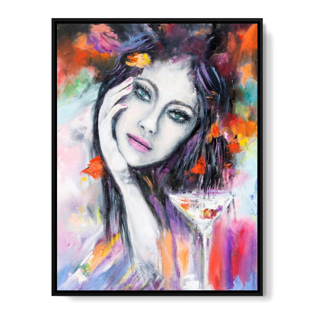 Martini Girl Canvas Wall Art