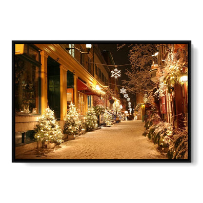 Christmas in Quebec City Canvas Wall Art