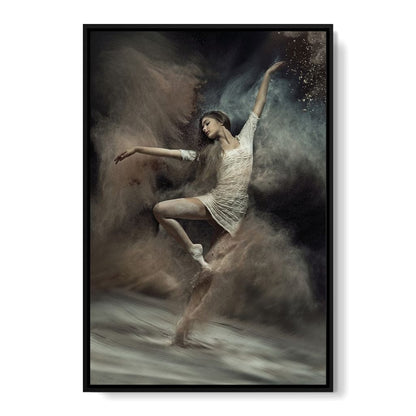 Ballet Dancer in the Desert Canvas Wall Art