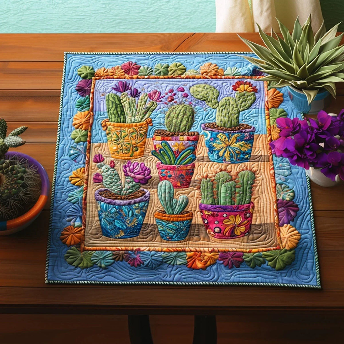 Prickly But Sweet Quilted Table Topper