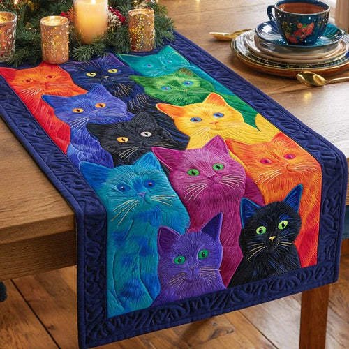Prism Paws Quilted Table Runner