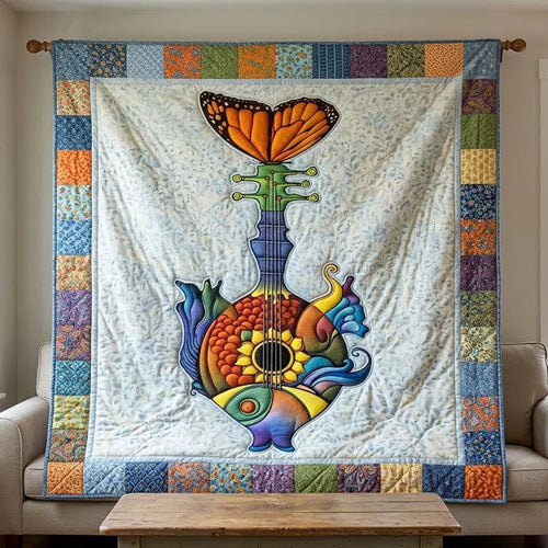 Prismatic Strings Quilt Blanket - Quilted Blanket by Wild and Way