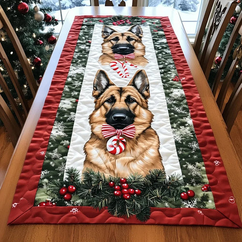 Proud German Shepherd Quilted Table Runner