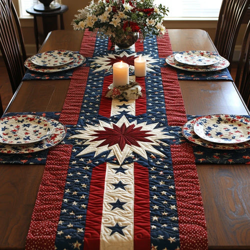Proud Patchwork Quilted Table Runner