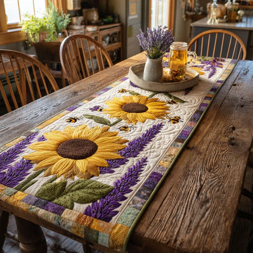 Provence Light Quilted Table Runner