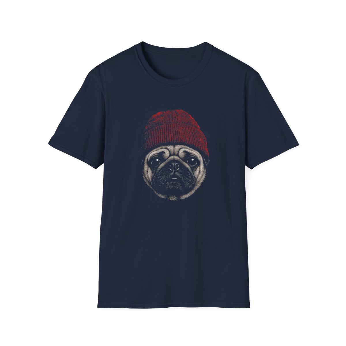 Pug In Beanie Tee