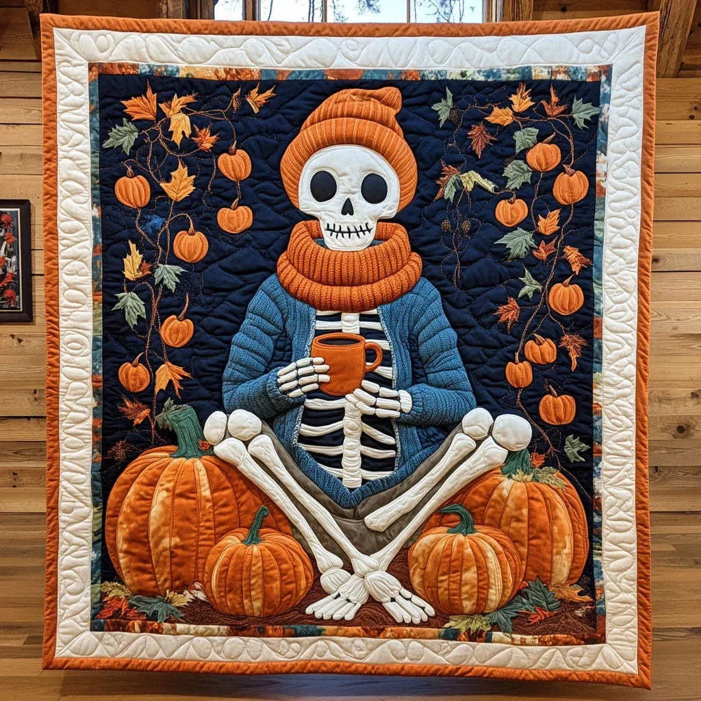 Pumpkin Bones Quilt Blanket