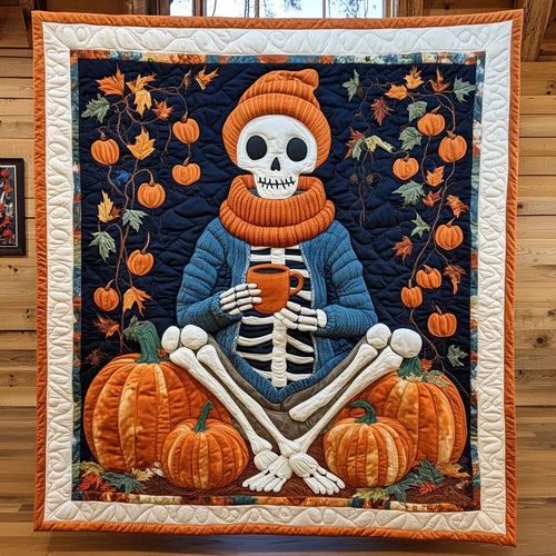 Pumpkin Bones Quilt Blanket