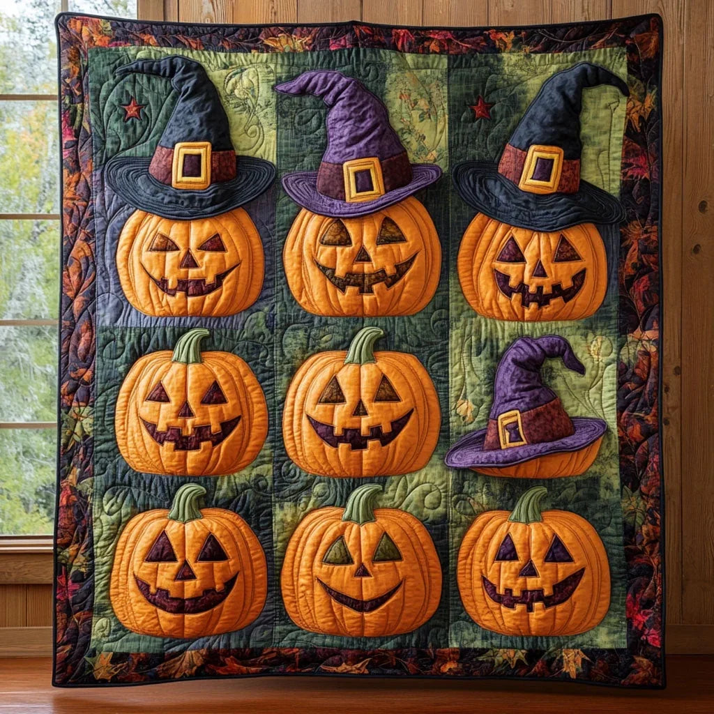 Pumpkin Charm Quilt Blanket