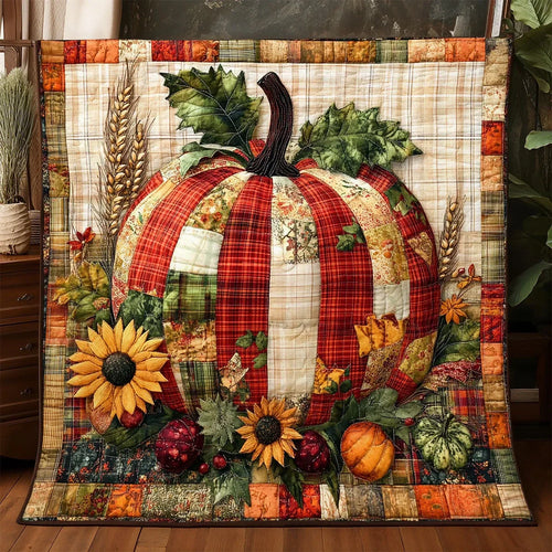 Pumpkin Delight Quilt Blanket
