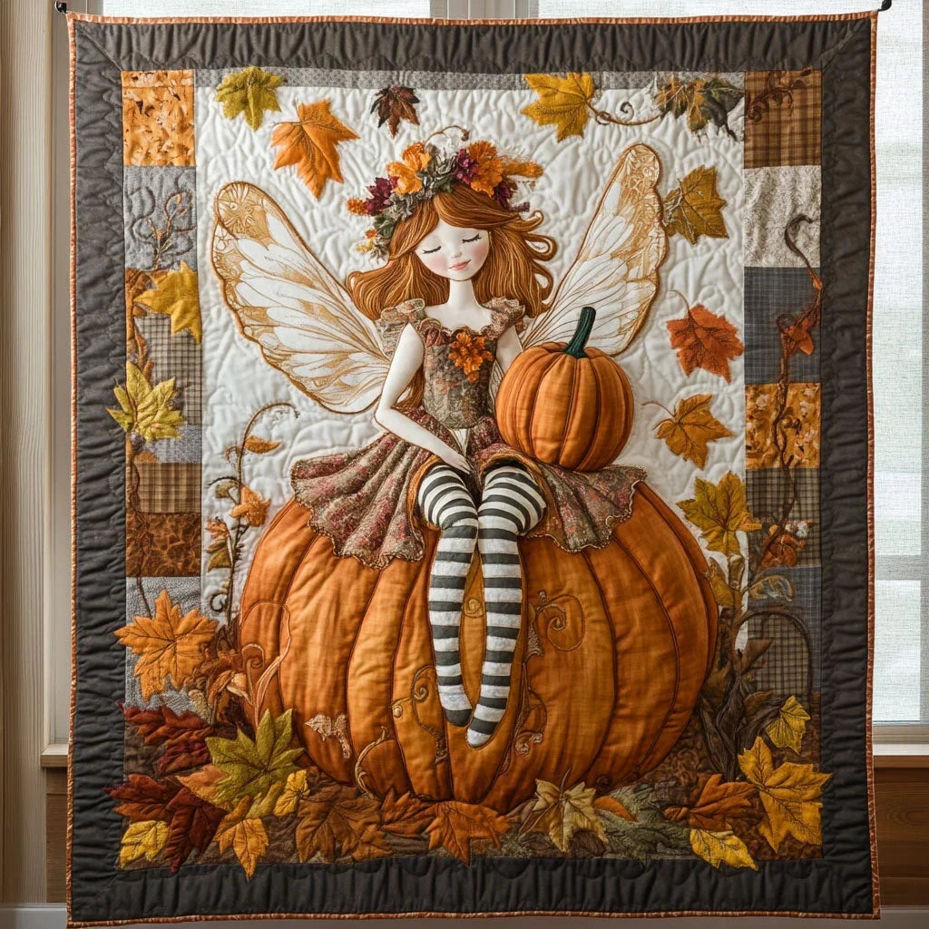 Pumpkin Fairy Quilt Blanket