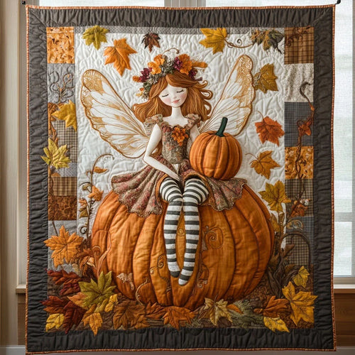 Pumpkin Fairy Quilt Blanket