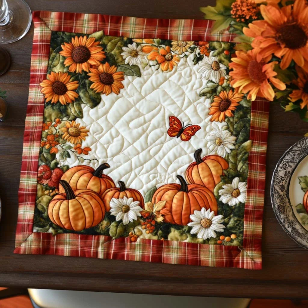 Pumpkin Grove Quilted Table Topper