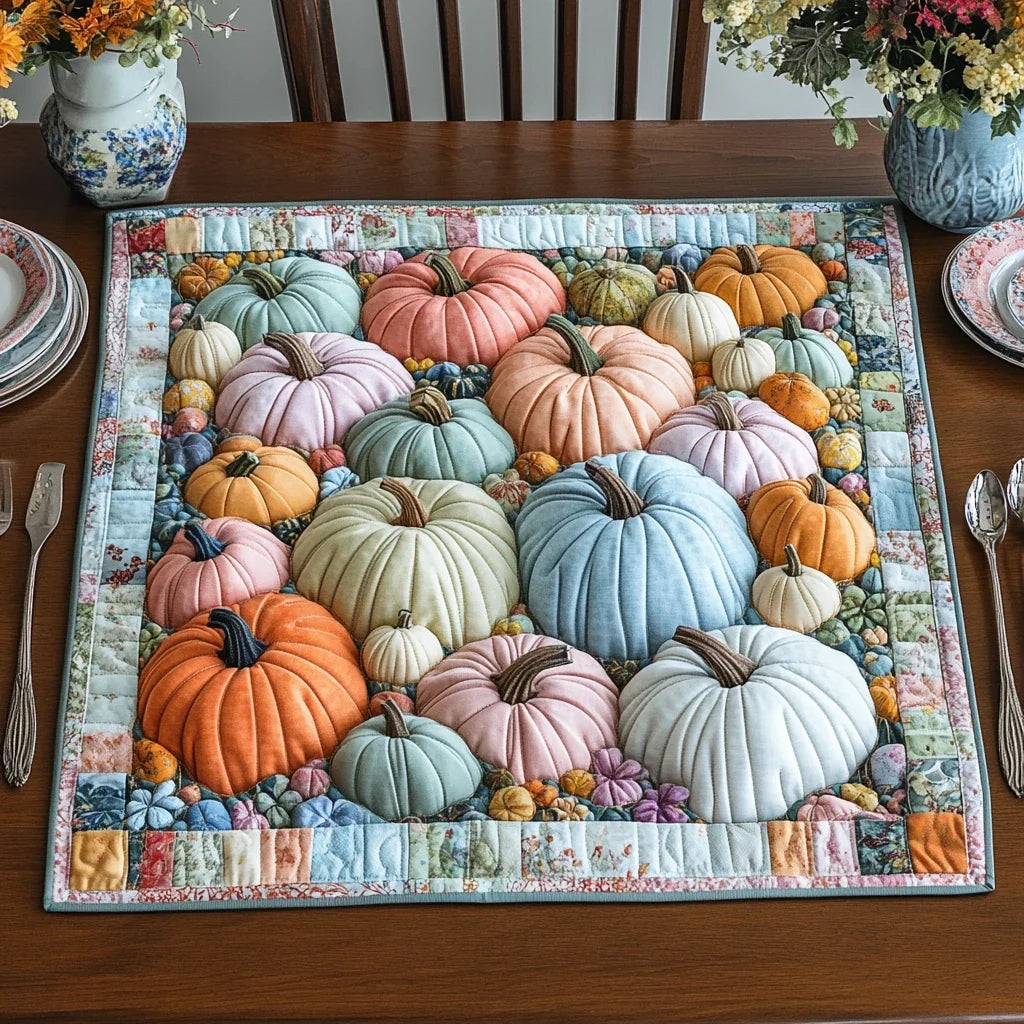 Pumpkin Haven Quilted Table Topper