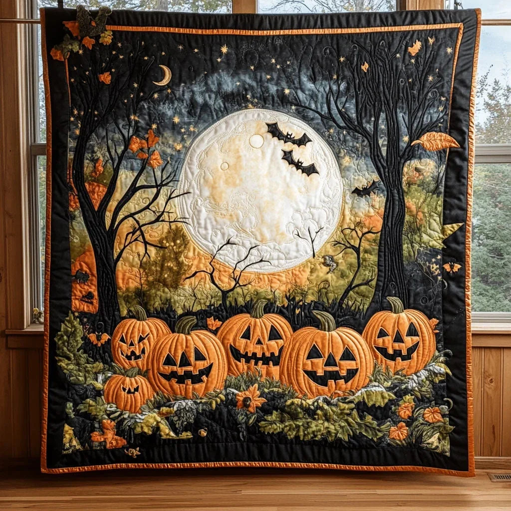 Pumpkin Moon Quilt Blanket