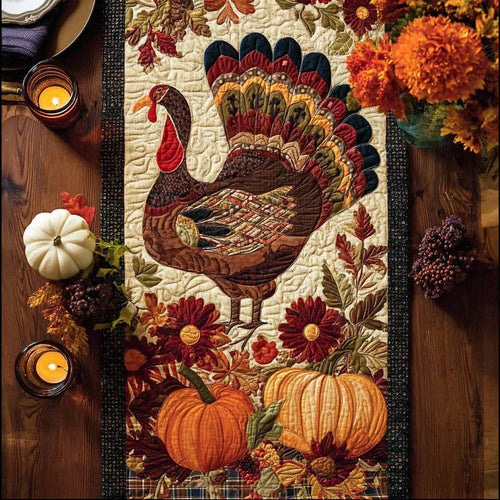 Pumpkin Parade Quilted Table Runner