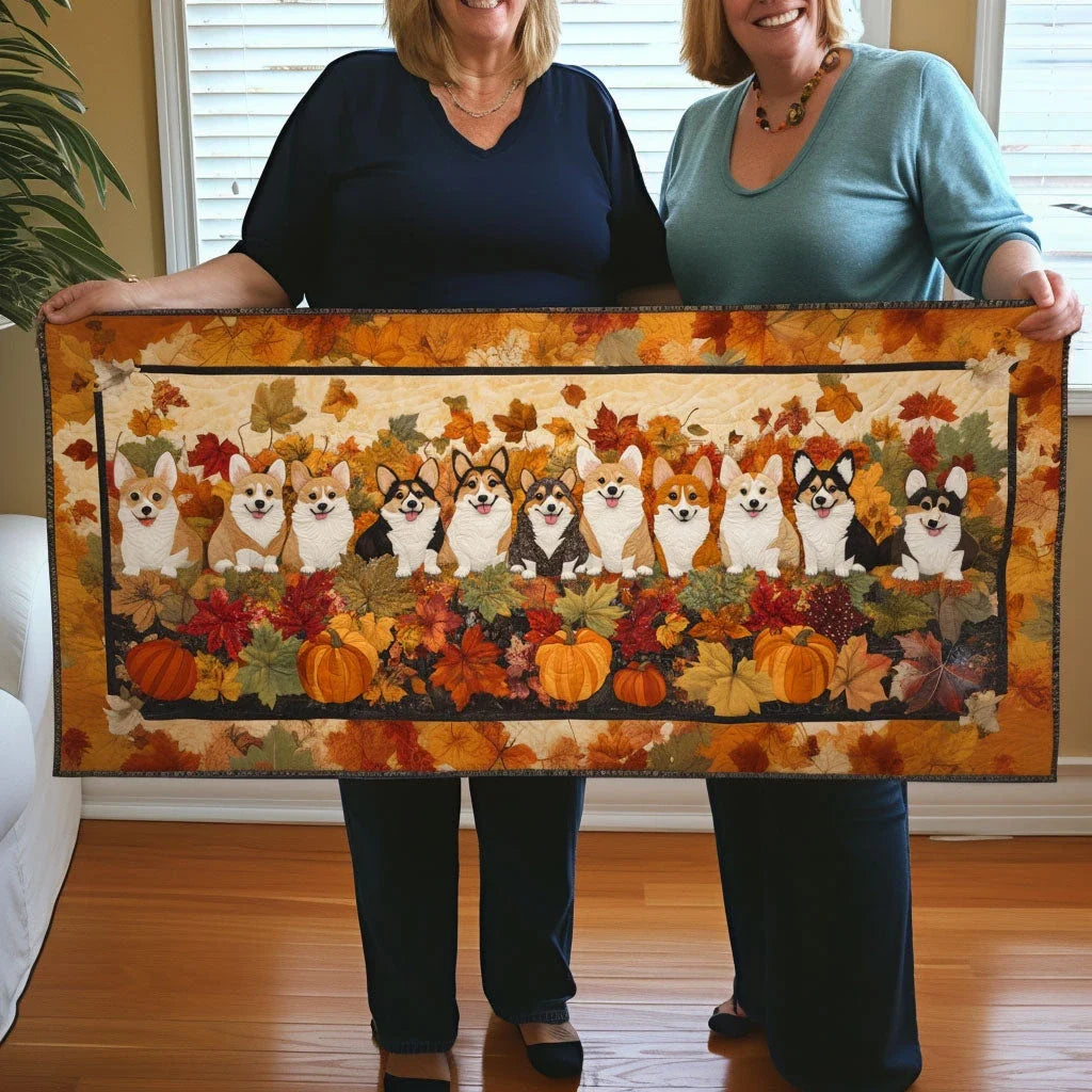 Pumpkin Parade Quilted Table Runner