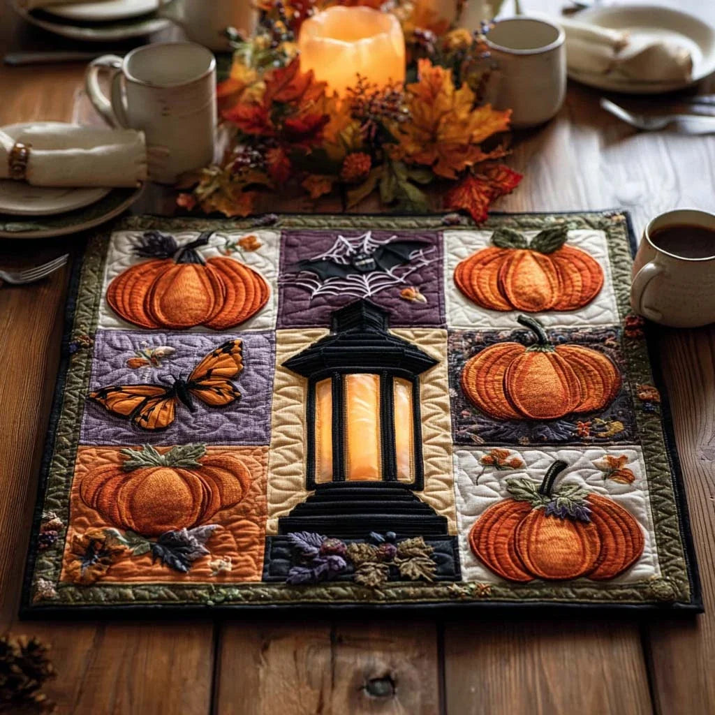 Pumpkin Patch Delight Quilted Table Topper