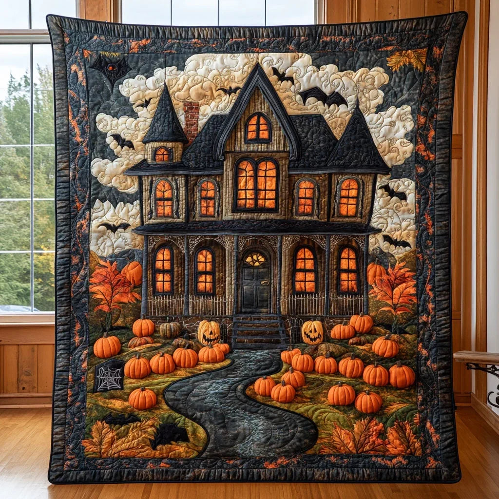 Pumpkin Path Quilt Blanket