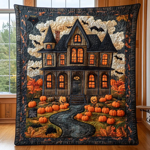 Pumpkin Path Quilt Blanket