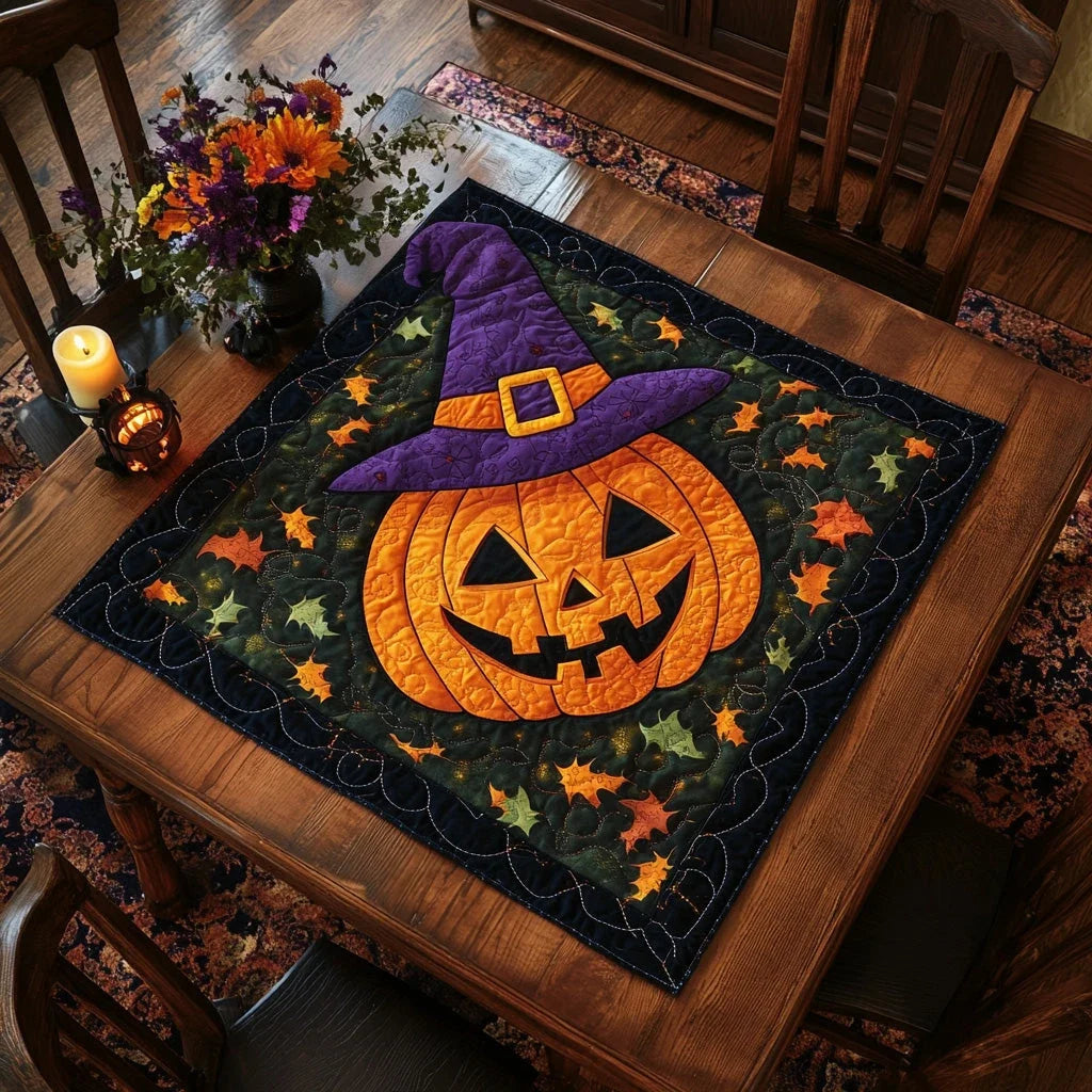 Pumpkin Path Quilted Table Topper