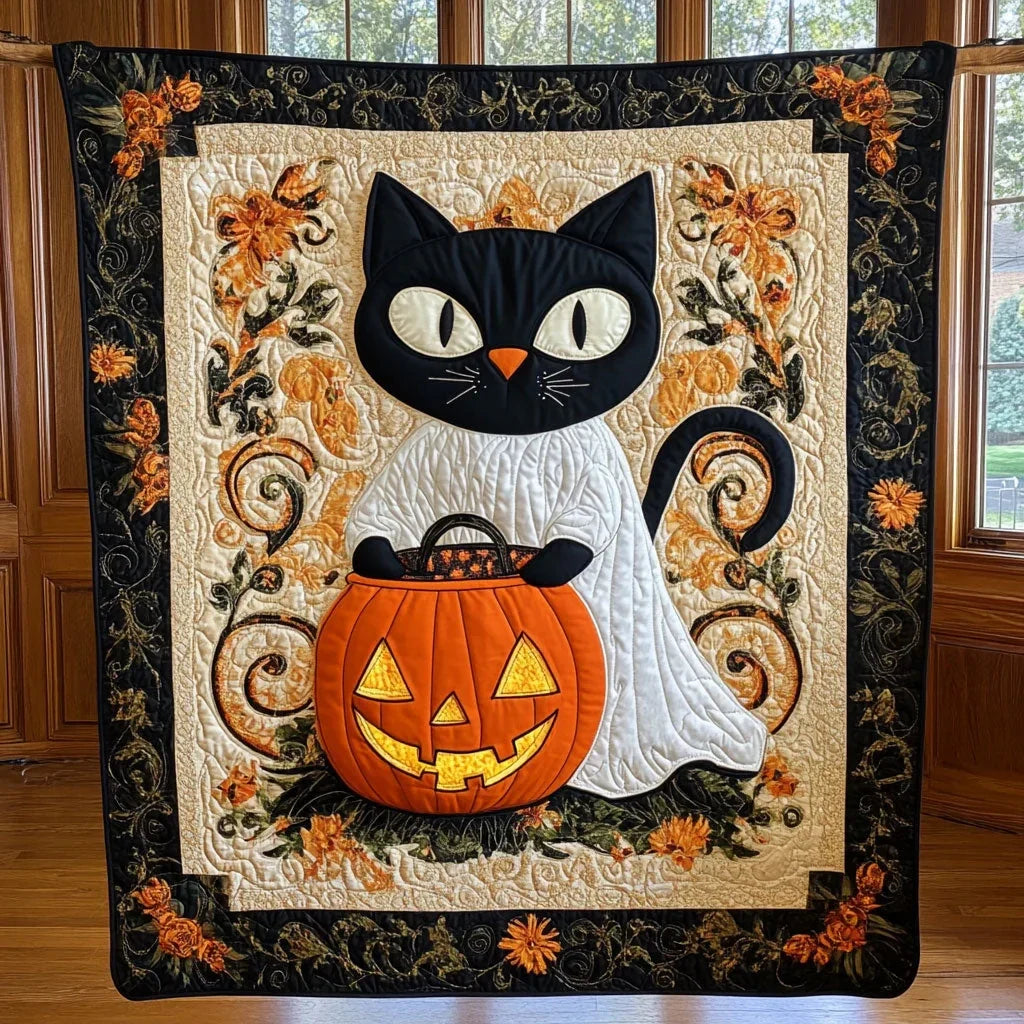 Pumpkin Paws Quilt Blanket