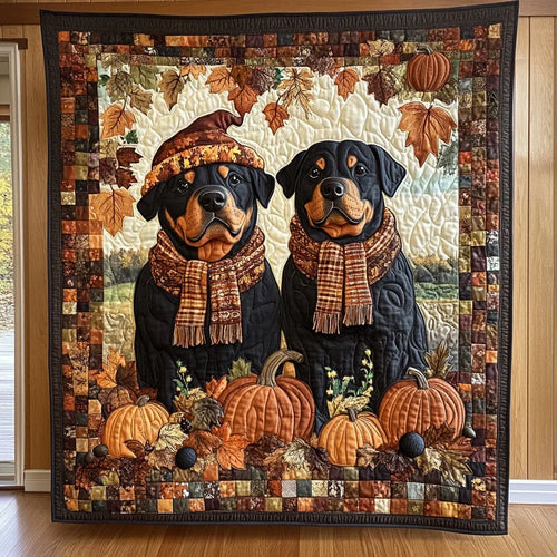Pumpkin Pups Quilt Blanket