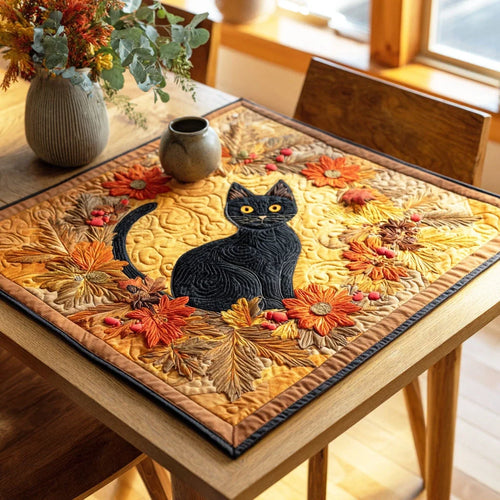 Pumpkin Shadow Quilted Table Topper