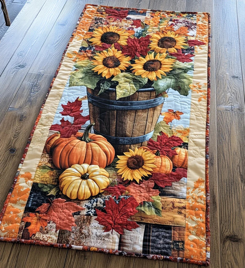 Pumpkin Spice Dreams Quilted Table Runner