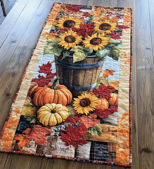 Pumpkin Spice Dreams Quilted Table Runner