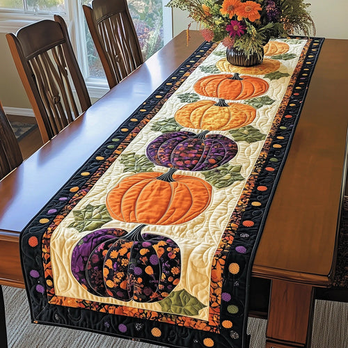 Pumpkin Spice Quilted Table Runner