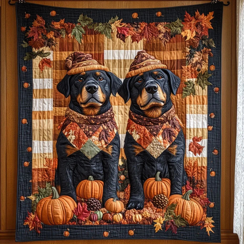 Pumpkin Watch Quilt Blanket