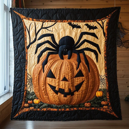 Pumpkin Web Quilt Blanket