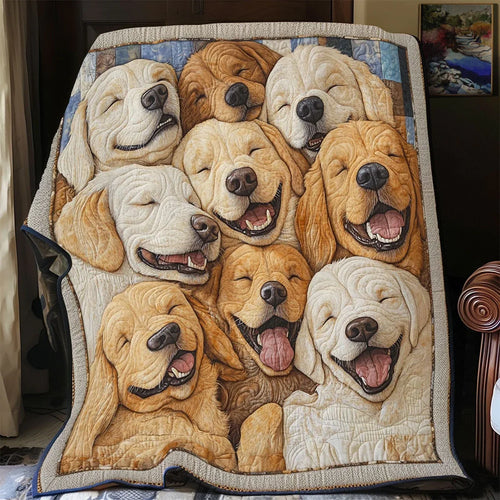 Puppy Joy Quilt Blanket