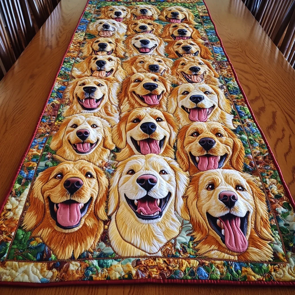 Puppy Parade Quilted Table Runner