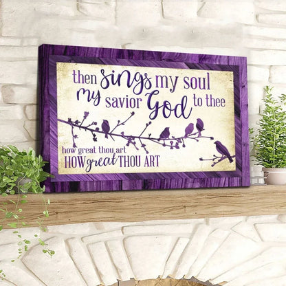 then sings my soul my savior god to thee how great thou art wall art canvas (Landscape) (view 4)