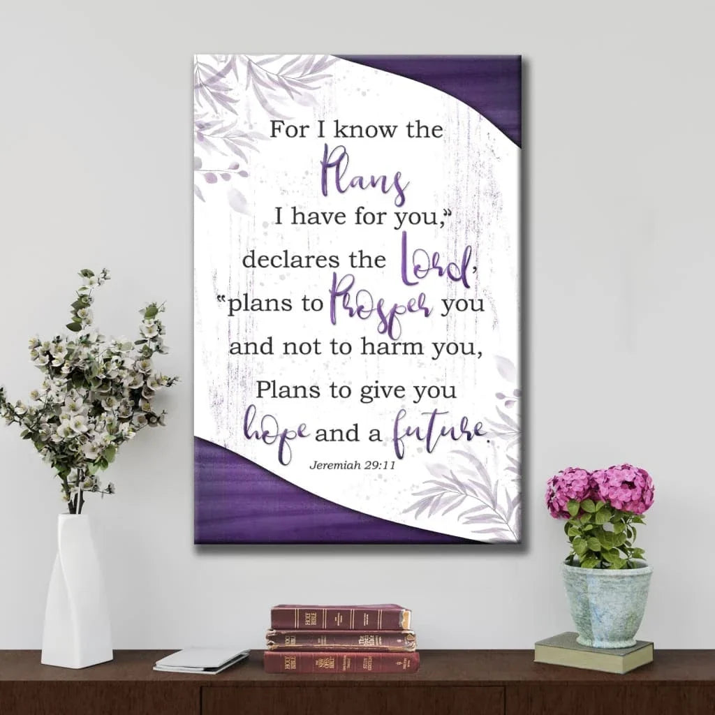 jeremiah 29 11 wall art for i know the plans i have for you canvas print (view 4)