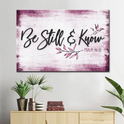 be still and know psalm 46 10 wall art canvas farmhouse christian wall decor (Landscape) (view 5)