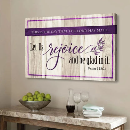 this is the day that the lord has made bible verse wall art canvas (Landscape) (view 4)