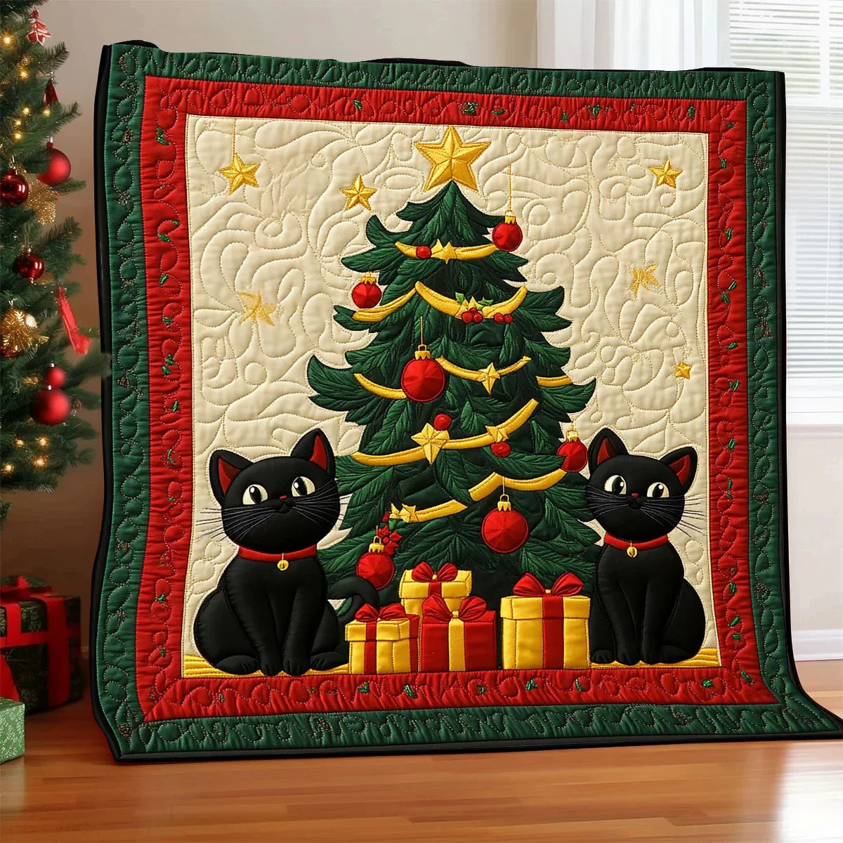 Purrfect Christmas Quilt Blanket