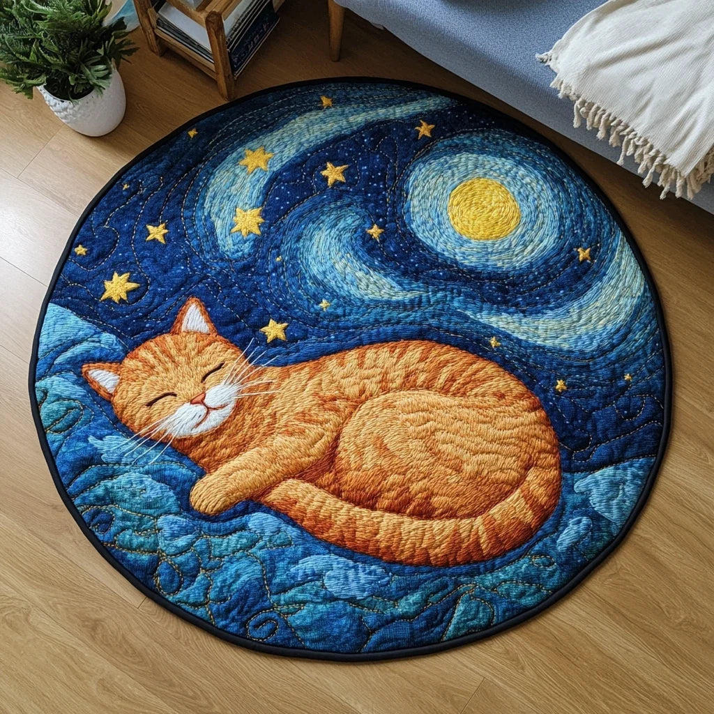 Purrfect Spot Quilted Round Mat