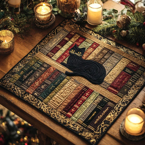 Quiet Chapters Quilted Table Topper