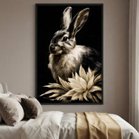 Quiet Contemplation Of The Wild Hare Canvas Wall Art