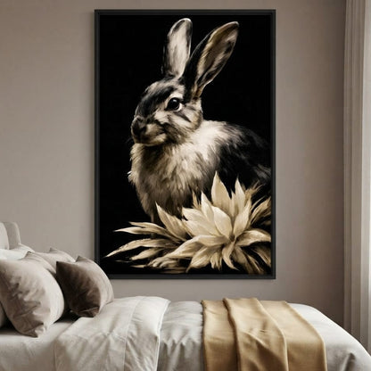 Quiet Contemplation Of The Wild Hare Canvas Wall Art