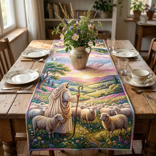 Quiet Faith Quilted Table Runner