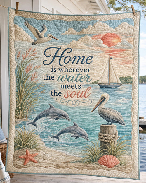 Quiet Harbor Quilt Blanket - Quilted Blanket by Wild and Way