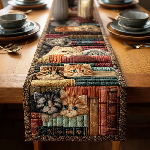 Quiet Whiskers Quilted Table Runner